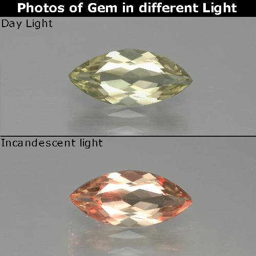 Diásporo com mudança de cor Amarelo muito claro Natural 1.13ct, Marquesa, VS