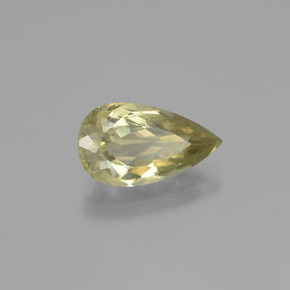 Diásporo com mudança de cor Amarelo Muito Pálido Natural 3.30ct, Formato de pêra, VS