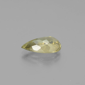 Diásporo com mudança de cor Amarelo Muito Pálido Natural 3.30ct, Formato de pêra, VS