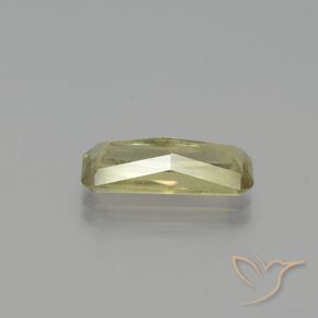 Diasporo de mudança de cor amarelo natural 3,65ct, corte esmeralda, SI