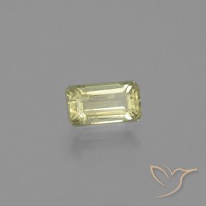 Diásporo com mudança de cor amarelo médio Natural 1.10ct, Corte Octógono / Esmeralda, VS-SI