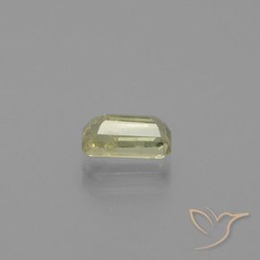 Diásporo com mudança de cor amarelo médio Natural 1.10ct, Corte Octógono / Esmeralda, VS-SI