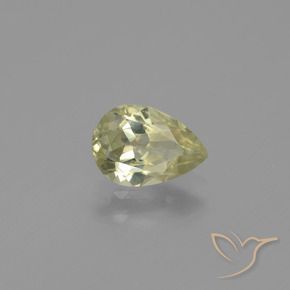 Diásporo com mudança de cor amarelo médio Natural 1.12ct, Formato de pêra, VS-SI