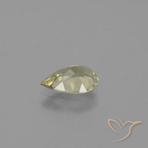 Diásporo com mudança de cor amarelo médio Natural 1.12ct, Formato de pêra, VS-SI
