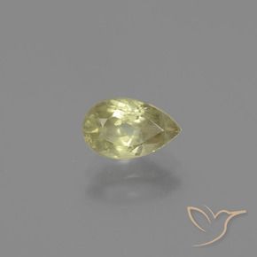 Diásporo com mudança de cor Amarelo muito claro Natural 1.13ct, Formato de pêra, VS-SI