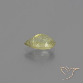 Diásporo com mudança de cor Amarelo muito claro Natural 1.13ct, Formato de pêra, VS-SI