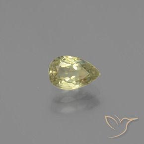Diásporo com mudança de cor Amarelo muito claro Natural 1.10ct, Formato de pêra, VS