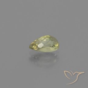 Diásporo com mudança de cor Amarelo muito claro Natural 1.10ct, Formato de pêra, VS