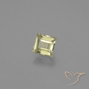 Diásporo com mudança de cor Amarelo Muito Pálido Natural 0.83ct, Quadrado, VVS-VS