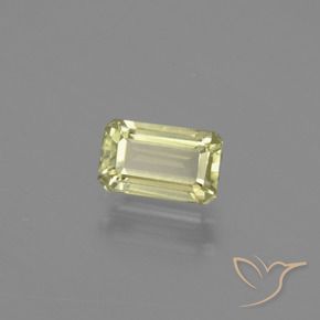 Diásporo com mudança de cor Amarelo muito claro Natural 0.93ct, Corte Octógono / Esmeralda, VVS-VS
