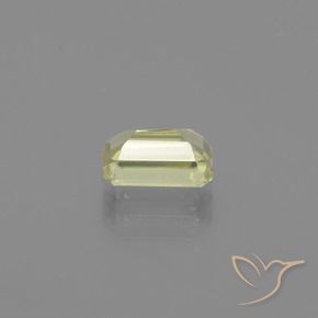 Diásporo com mudança de cor Amarelo Muito Pálido Natural 0.89ct, Corte Octógono / Esmeralda, VVS-VS