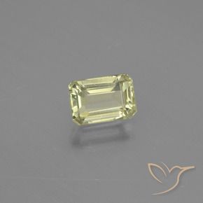 Diásporo com mudança de cor Amarelo Dourado Claro Natural 0.96ct, Corte Octógono / Esmeralda, VVS-VS