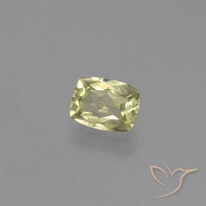 Diásporo com mudança de cor Amarelo Muito Pálido Natural 0.83ct, Almofada, VVS
