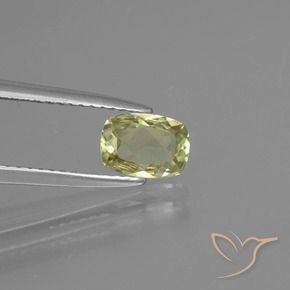 Diásporo com mudança de cor Amarelo Muito Pálido Natural 0.73ct, Almofada, VVS