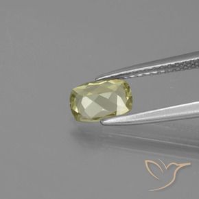 Diásporo com mudança de cor Amarelo Muito Pálido Natural 0.73ct, Almofada, VVS