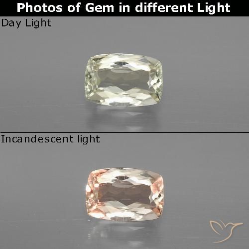 1.10ct Natural Luz amarela Diásporo com mudança de cor, Almofada, VS