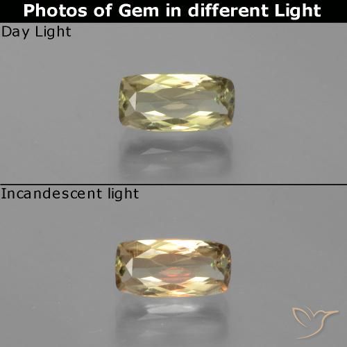 1.70ct Natural Luz amarela Diásporo com mudança de cor, Almofada, VS