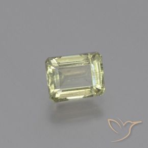 Diásporo com mudança de cor Amarelo muito claro Natural 1.41ct, Corte Octógono / Esmeralda, VS-SI