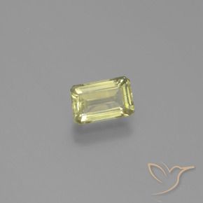 Diásporo com mudança de cor Luz amarela Natural 1.05ct, Corte Octógono / Esmeralda, VS