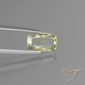 Diásporo com mudança de cor Amarelo muito claro Natural 1.05ct, Almofada, VS-SI