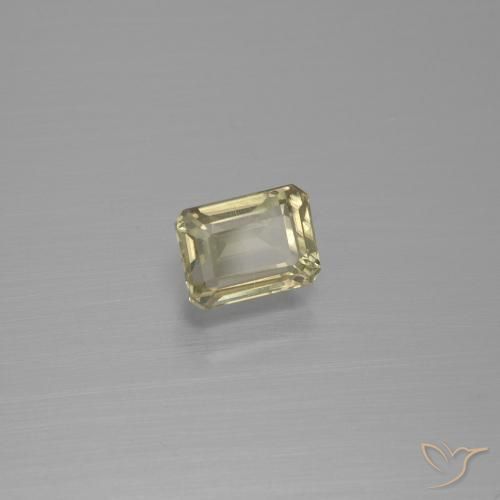 Diásporo com mudança de cor Amarelo acastanhado Natural 1.23ct, Corte Octógono / Esmeralda, VS
