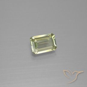 Diásporo com mudança de cor Amarelo acastanhado Natural 0.86ct, Corte Octógono / Esmeralda, VVS-VS