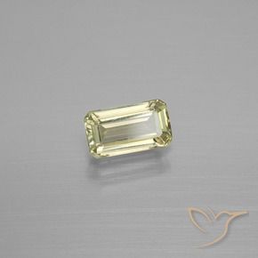 Diásporo com mudança de cor Amarelo Claro Verde Natural 0.94ct, Corte Octógono / Esmeralda, VS