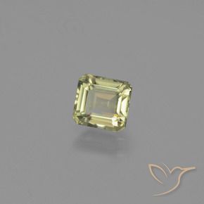 Diásporo com mudança de cor Amarelo muito claro Natural 1.12ct, Corte Octógono / Esmeralda, VS