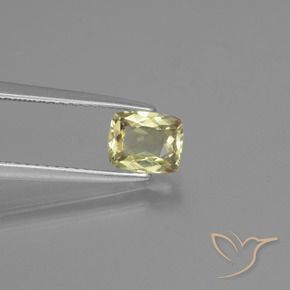 Diásporo com mudança de cor Luz amarela Natural 1.06ct, Almofada, VS