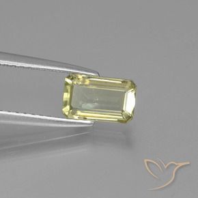 Diásporo com mudança de cor Amarelo muito claro Natural 0.93ct, Corte Octógono / Esmeralda, VS