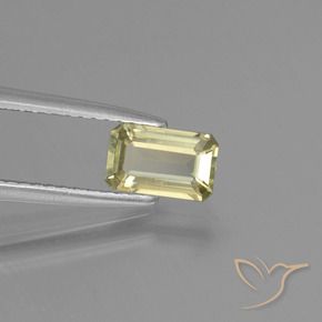 Diásporo com mudança de cor Amarelo muito claro Natural 0.84ct, Corte Octógono / Esmeralda, VS