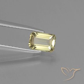 Diásporo com mudança de cor Luz amarela Natural 0.88ct, Corte Octógono / Esmeralda, VS