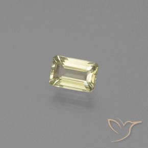 Diásporo com mudança de cor Luz amarela Natural 0.82ct, Corte Octógono / Esmeralda, VVS-VS