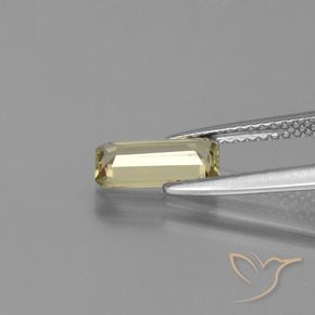 Diásporo com mudança de cor amarelo quente Natural 1.13ct, Corte Esmeralda, VVS-VS