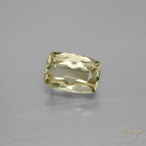 Diasporo de mudança de cor amarelo natural 1,20ct, almofada cortada, VVS-VS