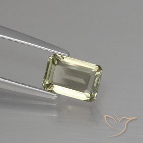Diásporo com mudança de cor Amarelo muito claro Natural 1.04ct, Corte Octógono / Esmeralda, VVS-VS