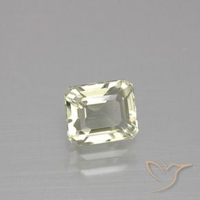 Diásporo com mudança de cor Amarelo Claro Verde Natural 1.19ct, Corte Octógono / Esmeralda, VVS-VS
