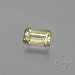Diásporo com mudança de cor Luz amarela Natural 1.25ct, Corte Octógono / Esmeralda, VS