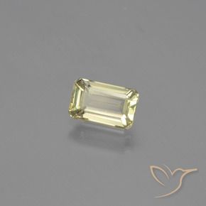 Diásporo com mudança de cor Luz amarela Natural 1.37ct, Corte Octógono / Esmeralda, VVS-VS