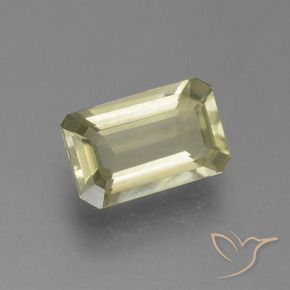 Diásporo com mudança de cor Luz amarela Natural 0.90ct, Corte Octógono / Esmeralda, VVS-VS