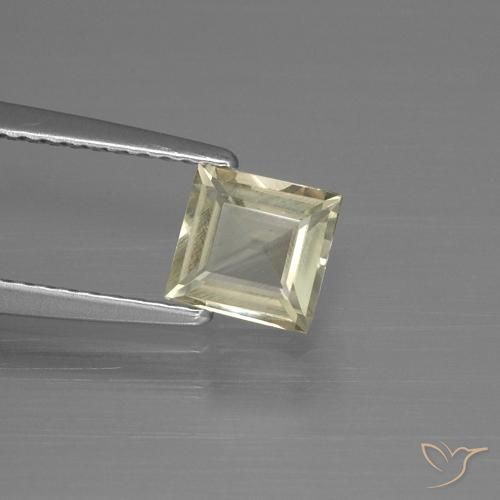 Diásporo com mudança de cor Amarelo Dourado Claro Natural 0.91ct, Quadrado, VVS-VS