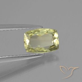 Diásporo com mudança de cor amarelo médio Natural 0.93ct, Almofada, VVS-VS