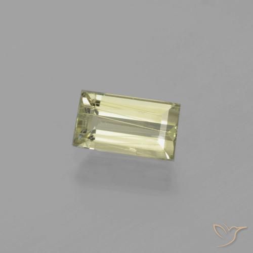 Diásporo com mudança de cor Amarelo muito claro Natural 1.58ct, baguete, VS