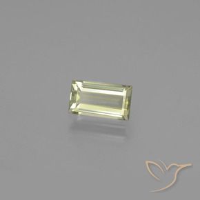 Diasporo de mudança de cor amarelo natural 1,41ct, baguete, VVS