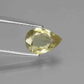 Diasporo de mudança de cor  natural 1,02ct, formato de pêra, VVS-VS