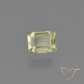 Diásporo com mudança de cor Amarelo verde Natural 0.91ct, Corte Octógono / Esmeralda, VVS-VS