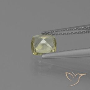 Diásporo com mudança de cor Luz amarela Natural 0.74ct, Almofada, VVS-VS