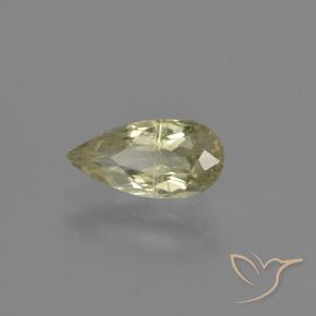 Diásporo com mudança de cor Amarelo acastanhado Natural 1.36ct, Formato de pêra, VS-SI