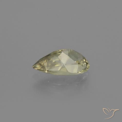 Diásporo com mudança de cor Luz amarela Natural 1.35ct, Formato de pêra, VS-SI