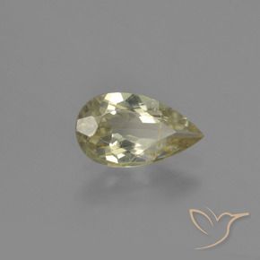 Diásporo com mudança de cor Luz amarela Natural 1.37ct, Formato de pêra, VS-SI